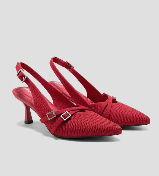 Pointed Toe Slingback Heels